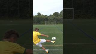 INSANE HALFWAY LINE CROSSBAR CHALLENGE shorts football crossbar [upl. by Narcis]