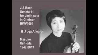 BachSonata 1 for violin solo BWV1001FugaMUshioda [upl. by Winfred111]