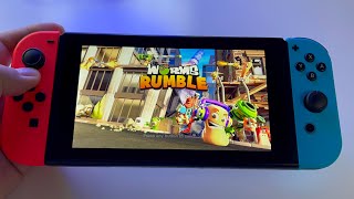 Worms Rumble  Nintendo Switch V2 handheld gameplay [upl. by Jacquelin281]