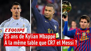 25 ans de Kylian Mbappé  Où en étaient Ronaldo et Messi au même âge [upl. by Sunev]