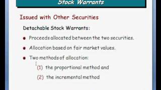 Ch16 Dilutive Securities  Stock Warrants 41 [upl. by Nniw322]