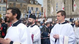 Chartres Cathedral  Final Procession  Pentecost Monday May 2024 NotreDame de Chretiente [upl. by Yerac]