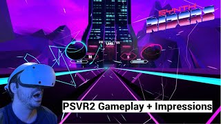 Synth Riders Gameplay  Impressions On PSVR2  Unique Mario Type Game Mode Sets It Apart [upl. by Nodnerb57]