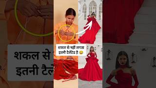 Nancy Tyagi making red colour princess gown [upl. by Adal]