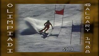 Ski alpino 1988 Olimpics Vreni Schneider [upl. by Cantlon179]