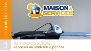 Repasser et plier un pantalon à poches  Vidéo n°3 [upl. by Trainor]