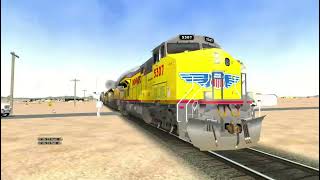 ORTS Fast UP C45ACCTE 5307 Flagless GEVO EB ZLCBRC01 At Vidal CA [upl. by Nallaf907]