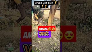 Bruce Lee kick 🦵🦵 shorts brucelee foryou kungfu kick funny karate shaolin fyp fy [upl. by Darrelle967]