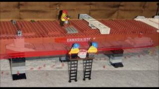 Lego RC Edmund Fitzgerald Second minute is fun [upl. by Allevon]