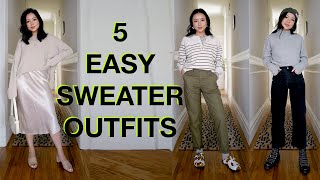 5 Easy Sweater Outfits for Fall [upl. by Rephotsirhc]