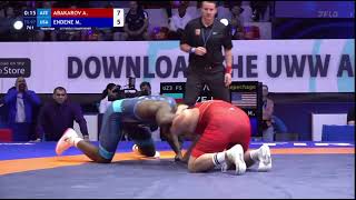 Massoma Endene Cartwheel Takedown u23 Worlds [upl. by Loram]