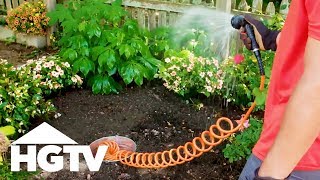 Way to Grow How to Store a Long Water Hose  HGTV [upl. by Ardnac621]