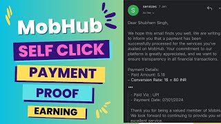 Mobhub self click payment proof December  mobhub self click proof  as developers [upl. by Mihe]