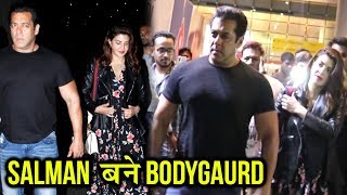 Salman Khan Protects Jacqueline Fernandez From Media And Fans At Mumbai Airport [upl. by Braunstein711]