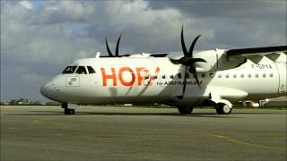 ATR 42500 HOP Air France landing and take off runway 29 [upl. by Leuqar]