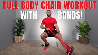 Full Body Strength Workout for Seniors  ChairBased Band Exercises [upl. by Nivahb]