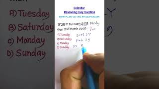 Calender Tricks  Calender Reasoning Tricks RRB NTPC SSC CGL CHSL MTS  Reasoning Tricks [upl. by Yllus744]