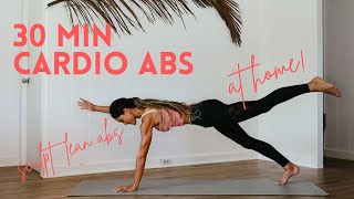 CARDIO ABS SCULPTING WORKOUT Intense 30mins at home no equipment needed [upl. by Geis]