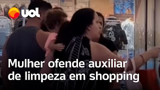 Mulher ofende auxiliar de limpeza em shopping de Ipatinga MG vítima desabafa Muito abalada [upl. by Olecram]