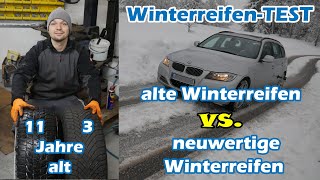 Winterreifen Test  alte Winterreifen vs neuwertige Winterreifen  Lohnt sich der Neukauf [upl. by Ecitnirp214]