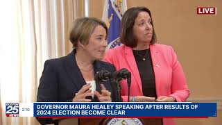 Governor Maura Healey speaking following 2024 election [upl. by Schuman]