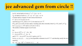 circle jee advanced rankers problem  must do for all [upl. by Cathey]