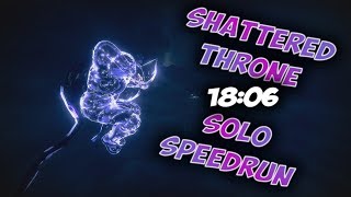 Solo Shattered Throne Speedrun WR 1806  Destiny 2 Forsaken [upl. by Ellah762]