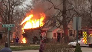 Ogden house fire post explosion [upl. by Gurl]