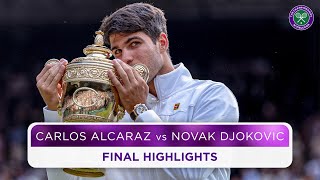 Alcaraz goes backtoback  Carlos Alcaraz vs Novak Djokovic  Final Highlights  Wimbledon 2024 [upl. by Nahsad87]