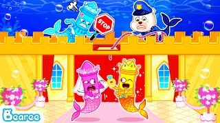 😡 The King Crayon Stay Away From Bride Crayon Mermaid  Crayons World for Kids  Bearee Kids Show [upl. by Jeavons]