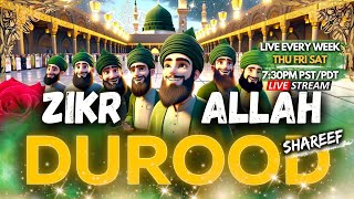 🔴 DUROOD SHAREEF  ZIKR ALLAH  LIVE With Shaykh Nurjan Mirahmadi Sufi Meditation Center [upl. by Heinrike]