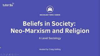 NeoMarxists on Religion  Beliefs in Society  ALevel Sociology [upl. by Belamy526]