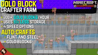 BEST GOLD BLOCK FARM NO WASTE  Minecraft Bedrock Tutorial 121 [upl. by Aseret]