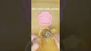 Making a pet Memorial keepsake Resin crafts Epoxy art Perfect pour Dogs Ashes Asmr Etsy [upl. by Aima]