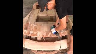 Builds Audi Skysphere woodcar wood woodcarving 21 [upl. by Leander654]