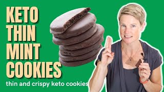 KETO THIN MINTS  easy Girl Scout cookie copycat recipe [upl. by Suravat]