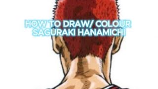 How to draw and colour Saguragi Hanamichi [upl. by Chanda603]