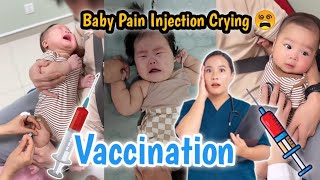 Cute Baby Girl Crying injection Vaccination Backside  Siblings Vaccine Pain 😭 [upl. by Siri]