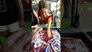 Red White amp Blue Body Marbling Paint Dip at Faster Horses Festival by BLVisuals [upl. by Adeehsar]