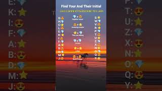 Find Your And Their Initials shorts initials shortvideos love [upl. by Yrellam]