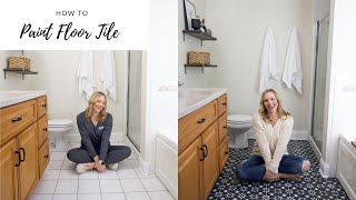 How to Paint your Tile Floor with RustOleum HOME Paint [upl. by Klina570]