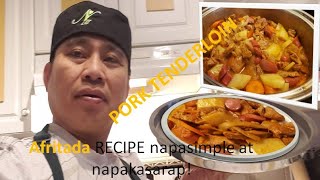 AFRITADA  PORK TENDERLOIN  LOMO NG BABOY [upl. by Kowalski]