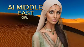 4K AI Lookbook Middle East Model VideoArabianDubai [upl. by Yecac]