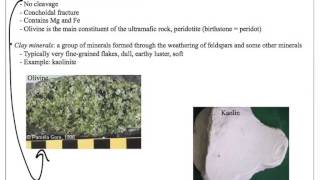 Historical Geology Minerals important rock forming minerals [upl. by Him]