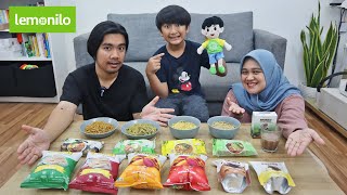 Nyobain Semua Makanan Lemonilo  Keluarga Ziyan [upl. by Karol]