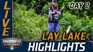 Highlights Day 2 action of Bassmaster Elite at Lay Lake [upl. by Ecarg240]