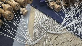 Twitch stream 271024  starting triangle number 4 of my torchon bobbin lace net curtain [upl. by Haelahk]