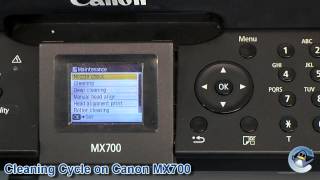 Canon Pixma MX700 How to do Printhead Cleaning and Deep Cleaning Cycles to Improve Print Quality [upl. by Ahsinnek]