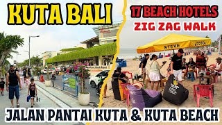 Bali Kuta Street amp Beach Walking Tour Today [upl. by Eimma560]