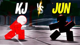 KJ ULTIMATE VS JUN ULTIMATE EN THE STRONGEST BATTLEGROUNDS [upl. by Tuddor]